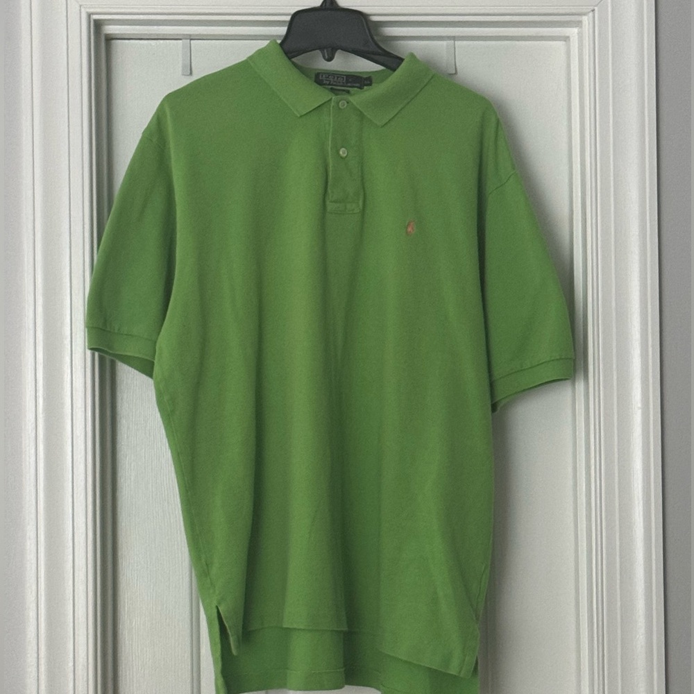 Polo by Ralph Lauren Men’s Vintage Apple Green Polo Shirt with Classic Collar